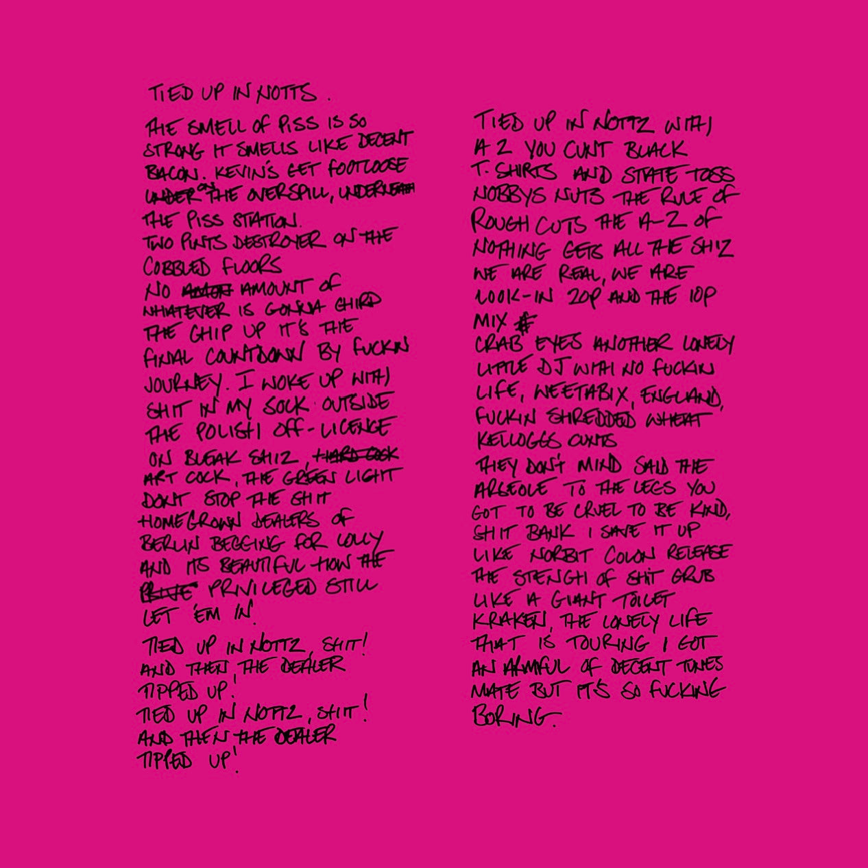 Sleaford Mods - Tied Up in The Bodega....   Limited Edition 12" x 12"  Signed Art Print - Inc Free Download.