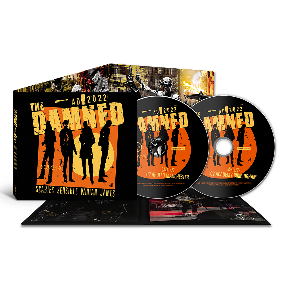 The Damned Live CD with two discs in gatefold cover. 
