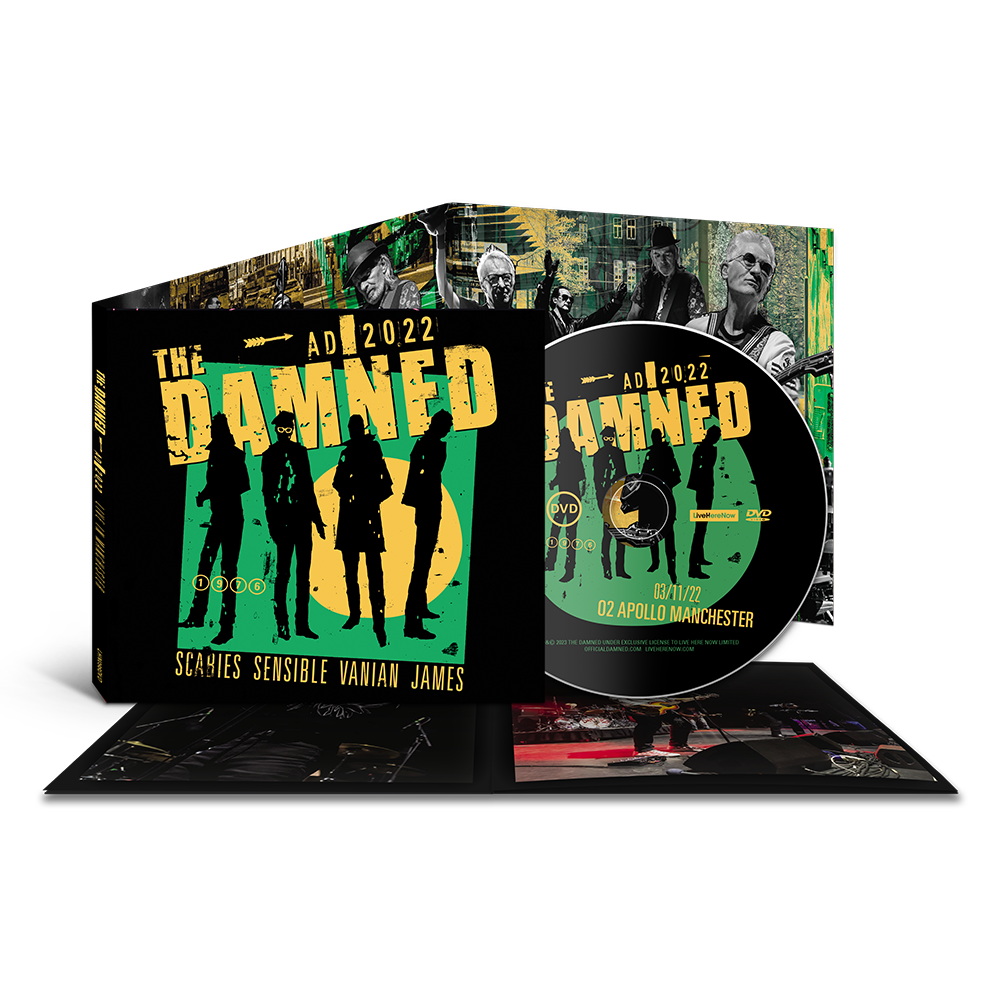 The Damned Live  at Manchester Apollo november 2022 DVD disc and cover